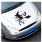 Preview: Hexe Hexen Katze Fledermaus Motorhauben Sticker Auto Aufkleber A837