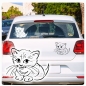 Preview: Katze Kätzchen Autoaufkleber Auto Aufkleber Sticker Tattoo A1216