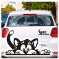 Preview: Autoaufkleber Katze Cat Kitty Kätzchen Pfoten Sticker A1240