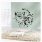 Preview: Katze Tiger Wandtattoo Kätzchen Wandaufkleber Kitty W1500