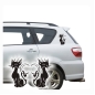 Preview: 2er SET Tribal Katze Katzen Auto Aufkleber Sticker  Autoaufkleber A1121