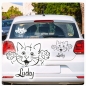 Preview: Autoaufkleber Name Katze Kätzchen Kitty Baby Pfoten Sticker Aufkleber Auto A607