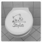 Preview: Sitzplatz WC Deckel Katze Aufkleber Wandtattoo Bad Toilettendeckel Klo TDA040