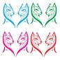 Preview: Auto Aufkleber Katze Tribal Autoaufkleber Gothic A788