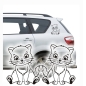 Preview: 2 er SET Katze Katzen Auto Aufkleber Sticker A1308
