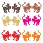 Preview: 2 Katze Katzen Autoaufkleber Aufkleber Sticker A502