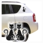 Preview: Katze Katzen Auto Autoaufkleber Aufkleber Sticker Tattoo  2 er SET A209