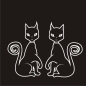 Preview: Katze Katzen Auto Autoaufkleber Aufkleber Sticker Tattoo  2 er SET A209