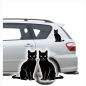 Preview: 2er SET Katze Kitty Katzen Auto Aufkleber Autoaufkleber Sticker A732