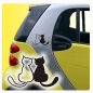 Preview: 2er SET Katzenliebe Katzen Autoaufkleber Aufkleber Sticker A1009