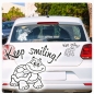 Preview: Autoaufkleber Turtle Schildkröte Keep smiling! Aufkleber Sticker A1178