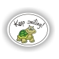 Preview: Autoaufkleber Turtle Schildkröte Keep smiling! Auto Aufkleber DA502
