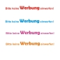 Preview: Briefkasten Aufkleber Bitte keine Werbung einwerfen! B013