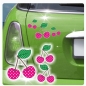 Preview: Kirschen Rockabilly SET Aufkleber Auto Sticker Digitaldruck DA444 pink