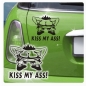 Preview: Autoaufkleber Kiss my Ass! Auto Aufkleber Sticker A2070