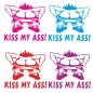 Preview: Autoaufkleber Kiss my Ass! Auto Aufkleber Sticker A2070