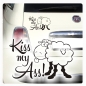 Preview: Autoaufkleber Kiss my Ass Schaf Auto Aufkleber Sticker FUN Spaß A443