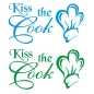 Preview: Wandtattoo Kiss the Cook Wandaufkleber Küche W992