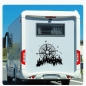 Preview: Wohnmobil Aufkleber Aufkleber Kompass Rose Berge Caravan Sticker WoMo269