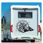 Preview: Wohnmobil Aufkleber Aufkleber Kompass Rose  Berge Caravan Sticker WoMo115