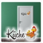 Preview: Türaufkleber Küche Huhn Kochtopf Türtattoo Digitaldruck DT003