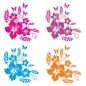 Preview: Hibiskus Blumen Kühlschrankaufkleber  Aufkleber Sticker Dekor Aufkleber K002