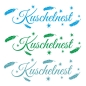 Preview: Kuschelnest Federn Sterne Wandtattoo Gute Nacht W1812