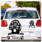 Preview: Labradoodle Name Pfoten Autoaufkleber Auto Aufkleber Sticker A796