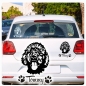 Preview: Labradoodle Name Pfoten Autoaufkleber Auto Aufkleber Sticker A795