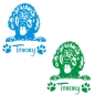 Preview: Labradoodle Name Pfoten Autoaufkleber Auto Aufkleber Sticker A796