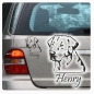 Preview: Labrador Name Auto Aufkleber Autoaufkleber Sticker Hunde A1096