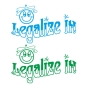 Preview: Legalize it! Auto Aufkleber Hanfblatt Fun Sticker A821