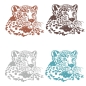 Preview: Wandtattoo Leopard Katze Wildkatze Wandaufkleber Afrika Wild W346
