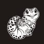 Preview: Wandtattoo Leoparden Gecko Gekko Echse Eidechse Wandaufkleber W505