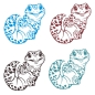 Preview: Wandtattoo Leoparden Gecko Gekko Echse Eidechse Wandaufkleber W505