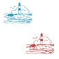 Preview: Leuchtturm Sylt Sticker Aufkleber Autoaufkleber WoMo Maritim WoMo007