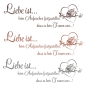 Preview: Liebe ist beim Aufwachen... Eule Eulchen Eulen Wandtattoo W1612