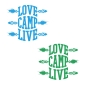 Preview: Love Camp Live  Wohnmobil Aufkleber Caravan Sticker WoMo375
