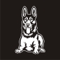 Preview: Hundeaufkleber Belgischer Malinois  Hunde Aufkleber Autoaufkleber A1821