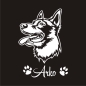 Preview: Hundeaufkleber Belgischer Malinois Name Hunde Aufkleber Autoaufkleber A1818