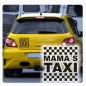 Preview: Mama´s Taxi Auto Aufkleber Autoaufkleber Sticker A381
