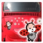 Preview: Autoaufkleber Marienkäfer Käfer Blumen Ladybug Auto Aufkleber Sticker DA1009