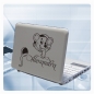 Preview: Maus Name Netbook Notebook Aufkleber Wandtattoo Sticker LT057
