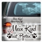 Preview: Mein Kind hat Pfoten Auto Aufkleber Hund Sticker Pfote Pfoten A190