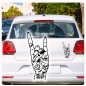 Preview: Metal Hand Tattoo Frau Autoaufkleber Auto Aufkleber Sticker A952