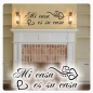 Preview: Mi Casa es su Casa Wandtattoo Wandsticker Zitat Wandaufkleber W597