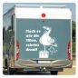 Preview: Mache es wie die Möwe scheiss drauf Wohnmobil Wohnwagen Aufkleber Campervan Sticker Maritim Meer WoMo513