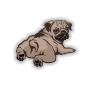 Preview: Autoaufkleber Mops Auto Aufkleber Pug Hund Pfoten Sticker Digitaldruck DA033