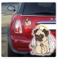 Preview: Mops Engel Auto Aufkleber Autoaufkleber Hundesticker Hundeaufkleber Tattoo DA979