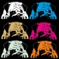 Preview: Mops Auto Aufkleber Autoaufkleber Sticker Pug A4095